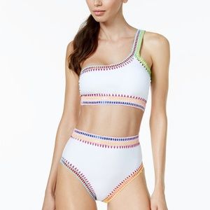 Bar iii Asymmetric One Shoulder Bikini Swim Suit